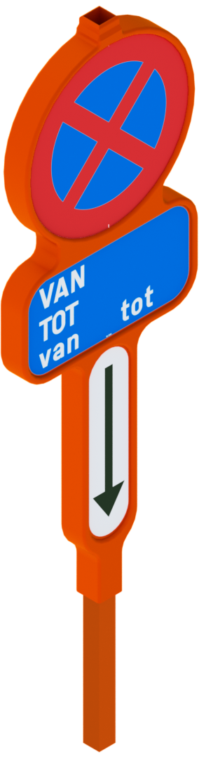 Parkeerverbod PEHD, H 1600mm, B 435mm,