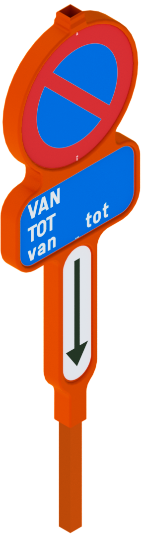 Parkeerverbod PEHD, H 1600mm, B 435mm,