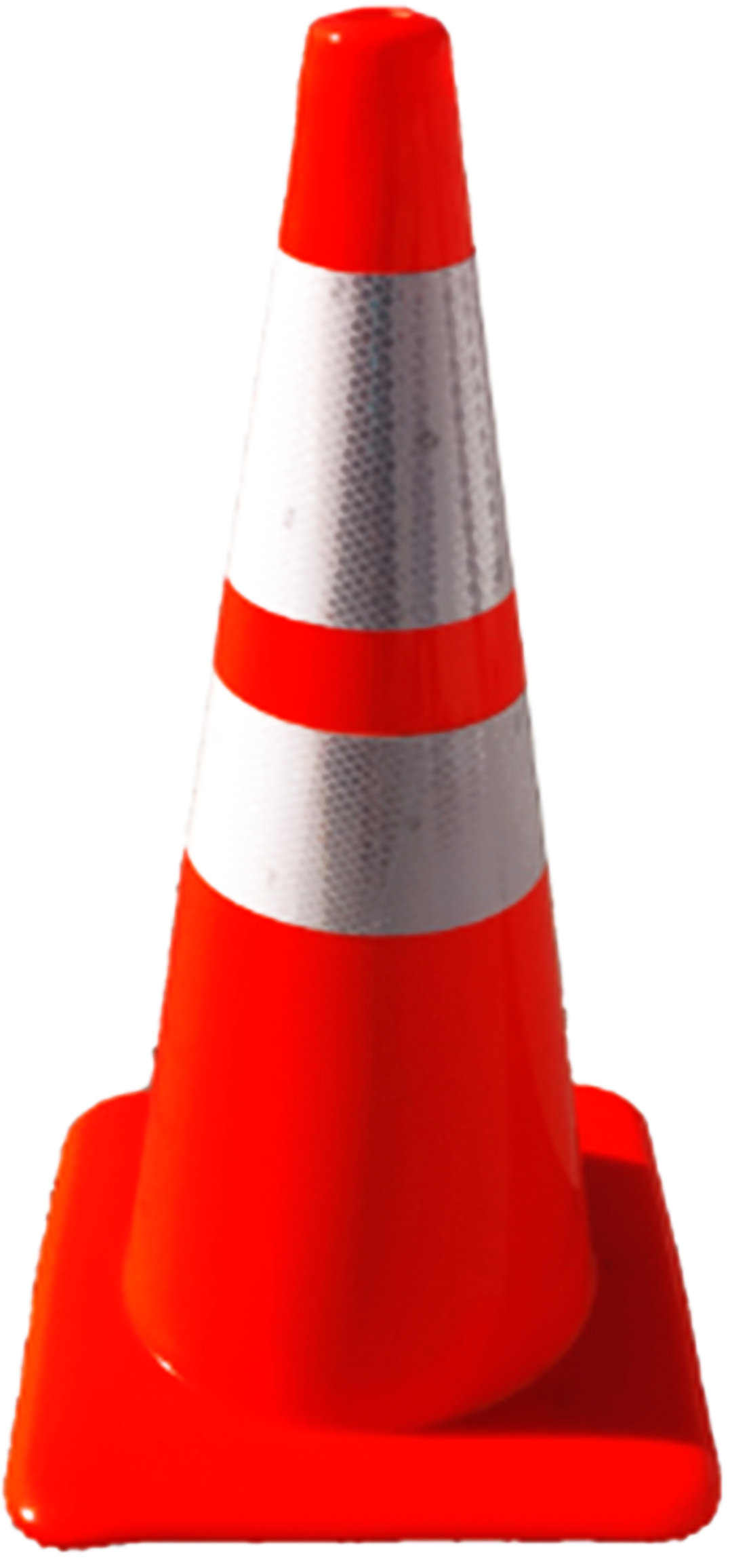 Verkeerskegel soepele PVC oranje met witte banden, H 75 cm