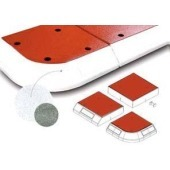 Verkeersheuvel Consul 50 - hoeksegment rood/wit -