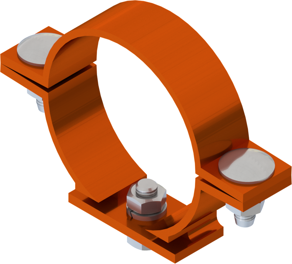 Beugel SB 250 diameter 76 mm voor type x -  oranje RAL 2009