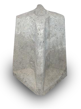 Betonsokkel hoogte 47 cm voor paal