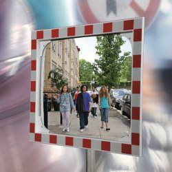 Verkeersspiegel - onbreekbaar polycarbonaat - 1000/800 mm