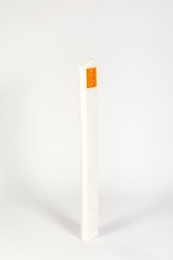 Katafootpaal driehoekig met witte en oranje reflector