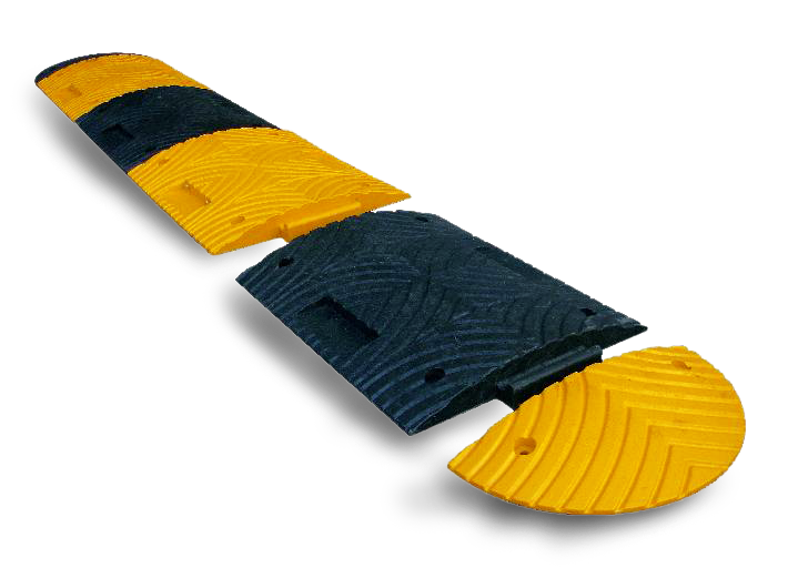 Verkeersdrempel eindstuk zwart 50mm - 250 x 500 x 50mm