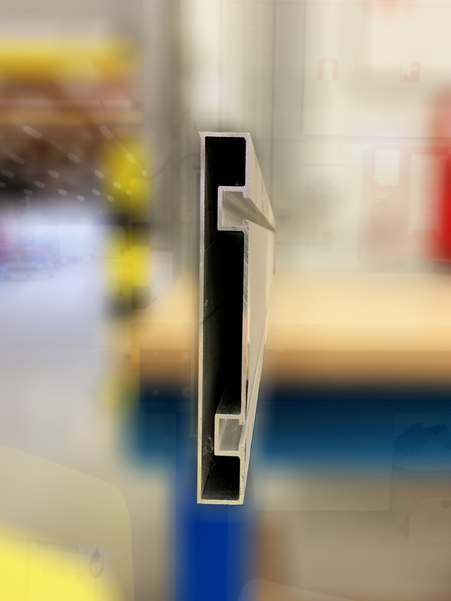 Bareelplank uit geëxtr alu profiel - R/W kl.3 2000 x 150 mm