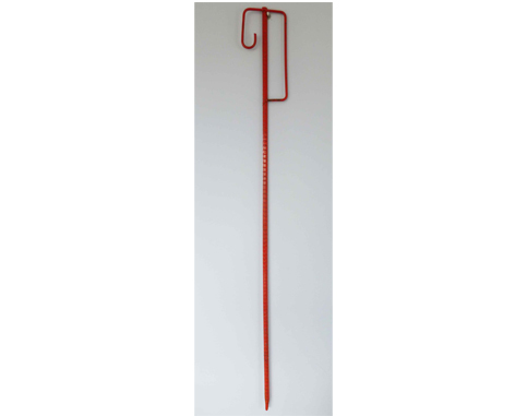 Piket staal d.14xH:1190mm rood voor werfnet