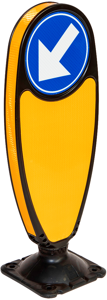 Flexibele paal verkeersbaken Night Owl PE L:395xB:110xH:1037