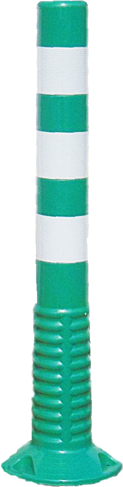 Flexibele paal J-Flex PU d.80xH:750mm  groen met 3 refl. fol